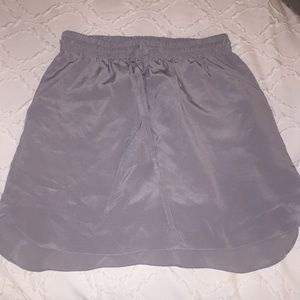 Gray silk skirt